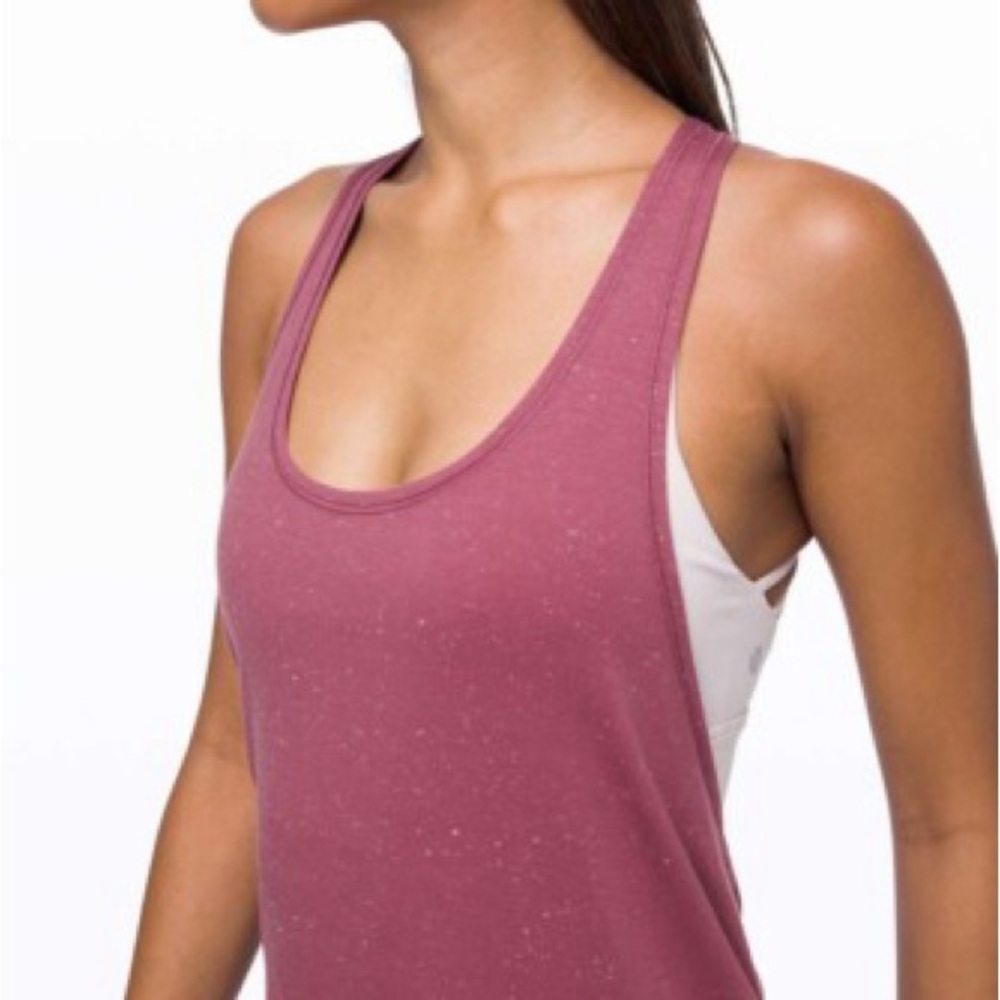 Lululemon Athletica Red Fitted Sleeveless Tank Top